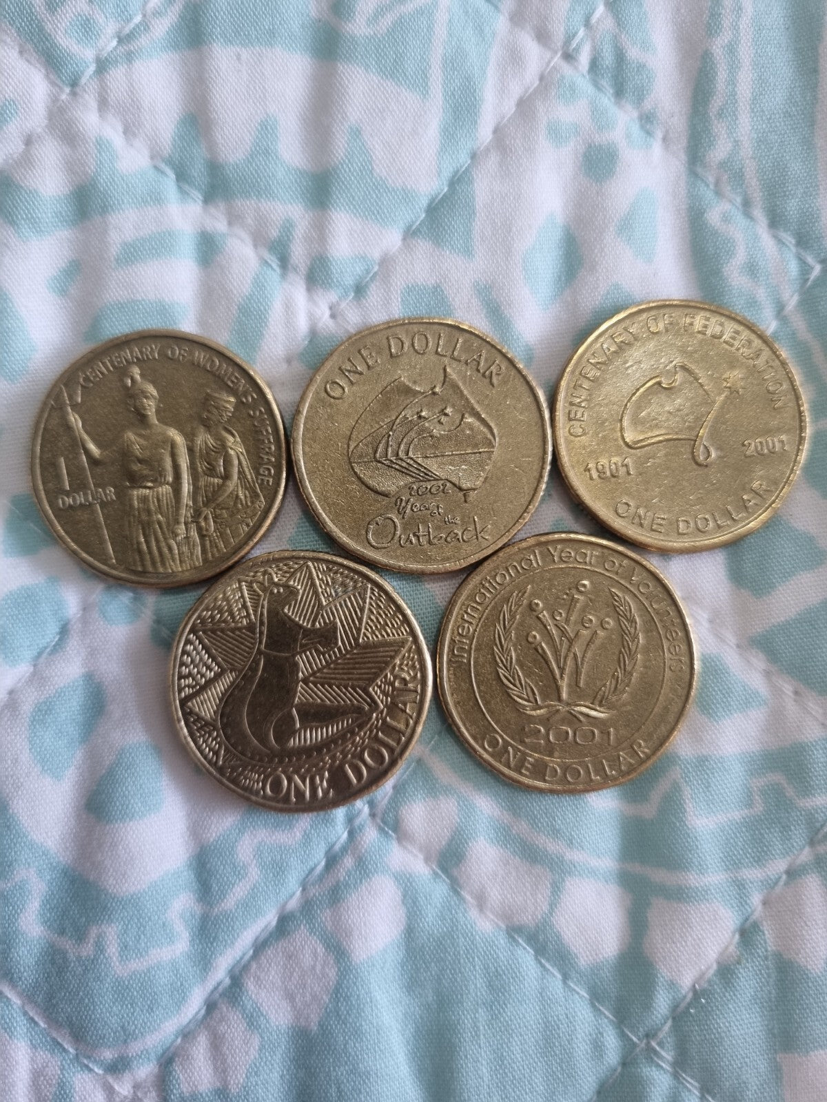  5 x $1 Various Special Coins 
