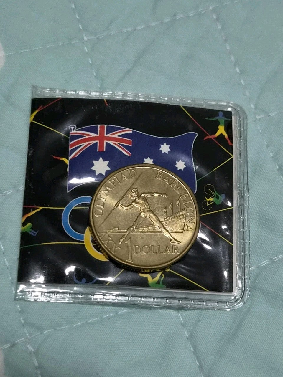 1992 UNC Barcelona Olympics One Dollar Coin In RAM Flip 