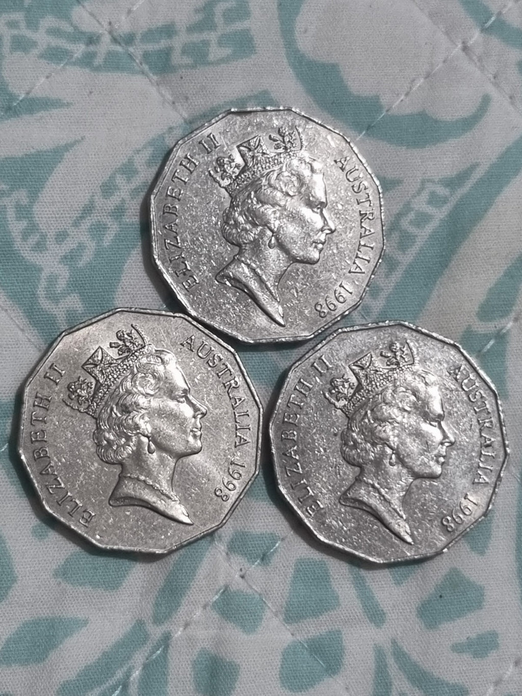 3 x 1998 Bass & Flinders 50 Cent Coins - Nice Circulated