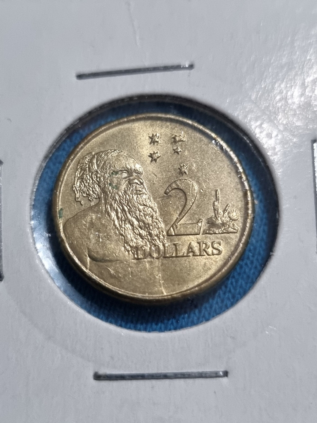 2019 aUNC 2 DOLLAR COIN - JC DESIGN $2 Two Dollar In Protective 2x2 Holder 
