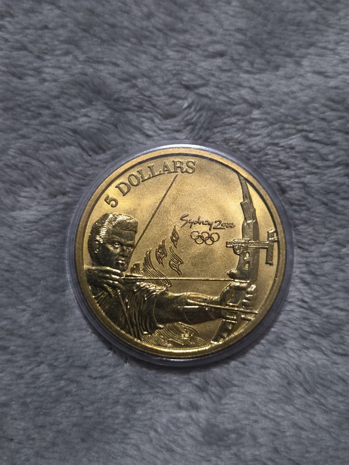 2000 Sydney Olympics Coin - Archery $5 DOLLAR UNC