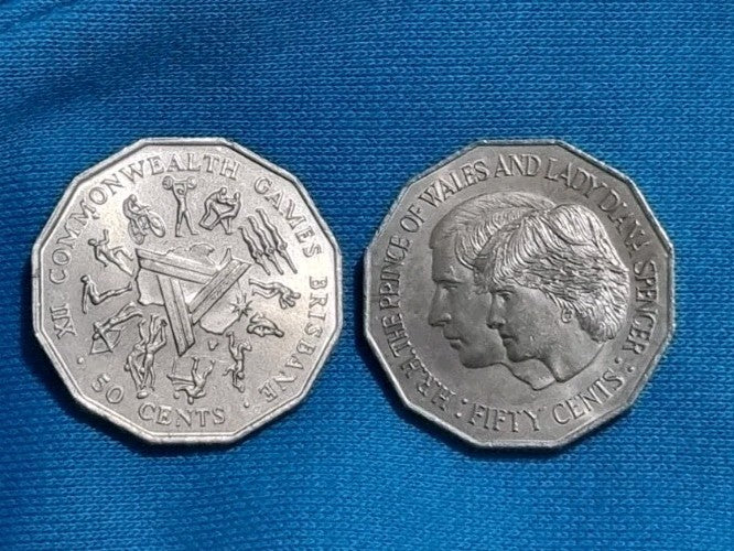 1981 & 1982 50 Cent Coins Commemorative