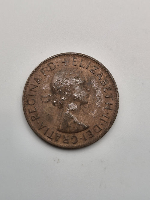 1961 Australian Penny With Y Dot