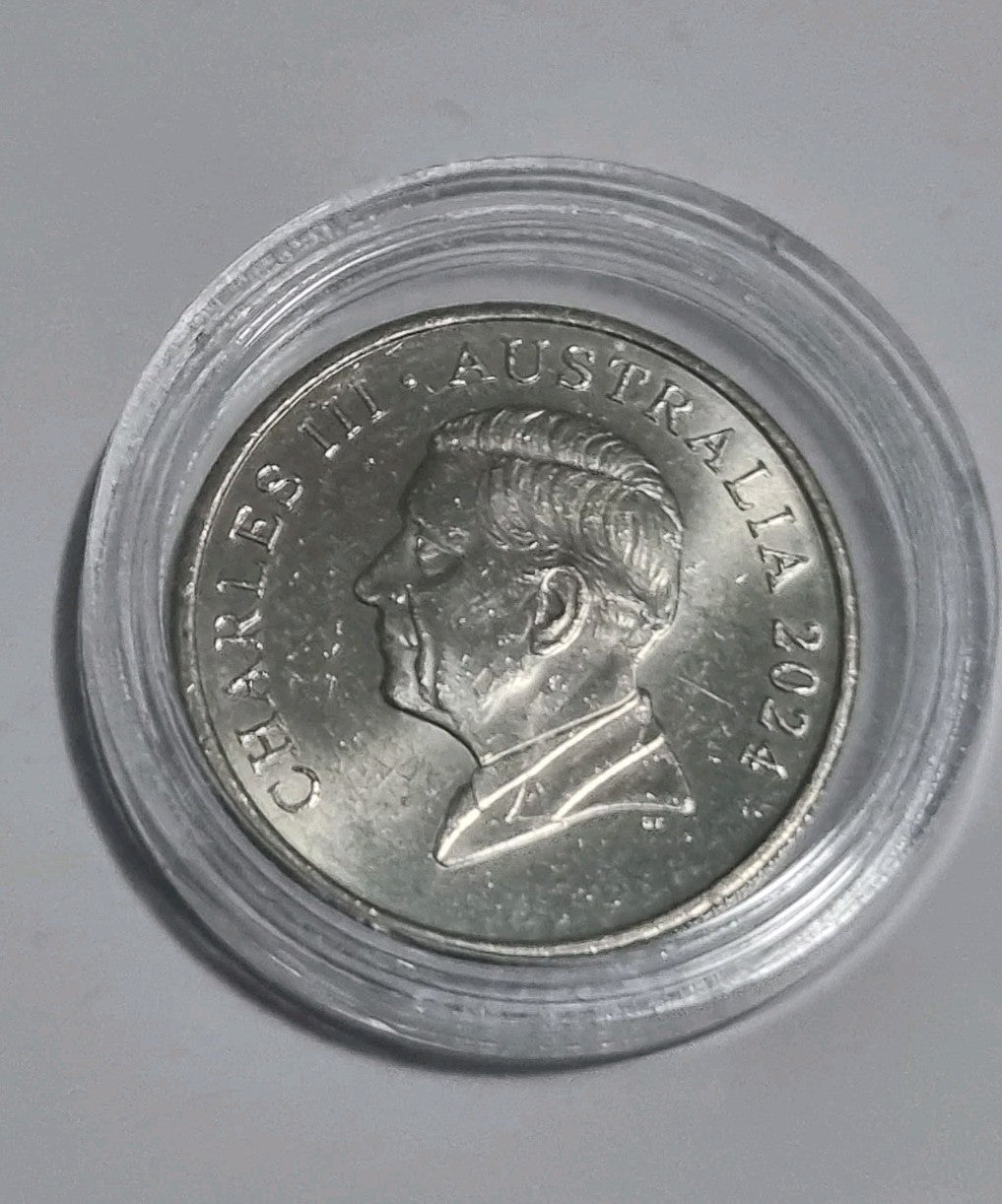 2024 UNC 5 Cent Coin - Australian Five Cents - King Charles III In Capsule 