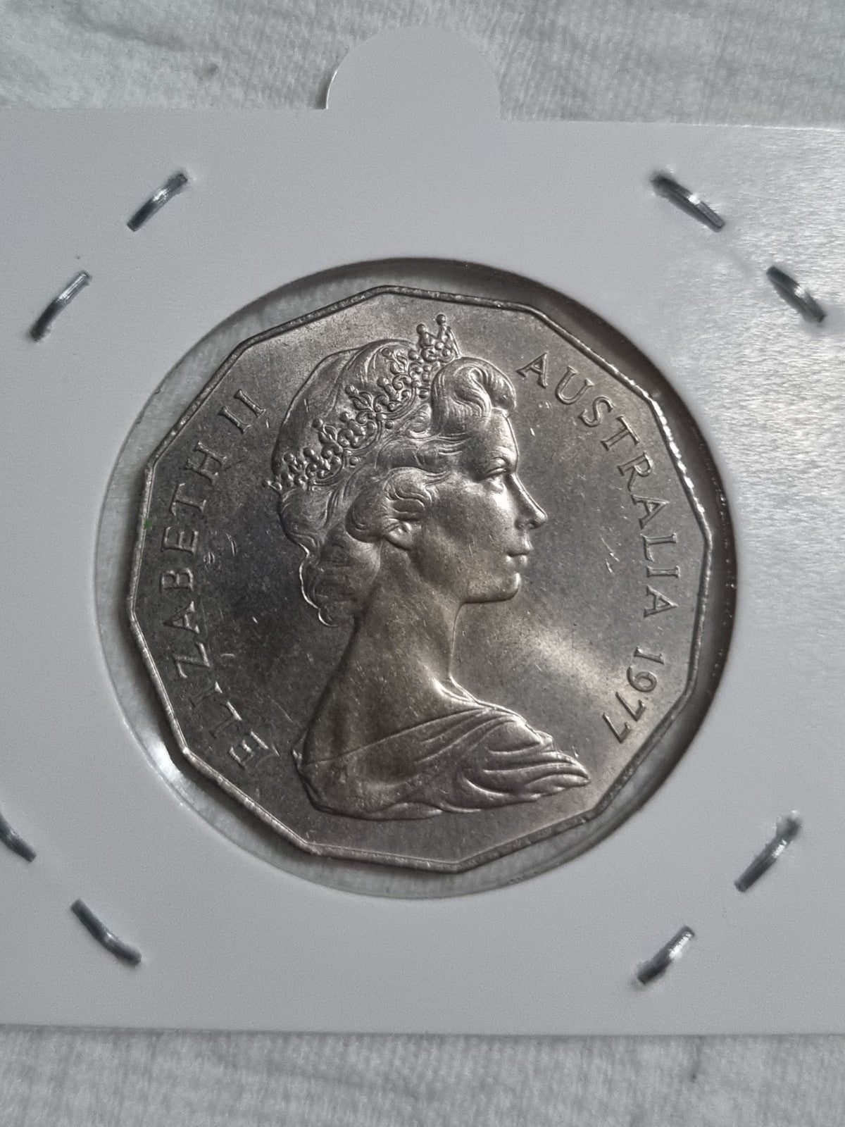 3 x 50 Cent Coins - 1977 , 1981 , 1982 In 2x2 Holders For Protection 