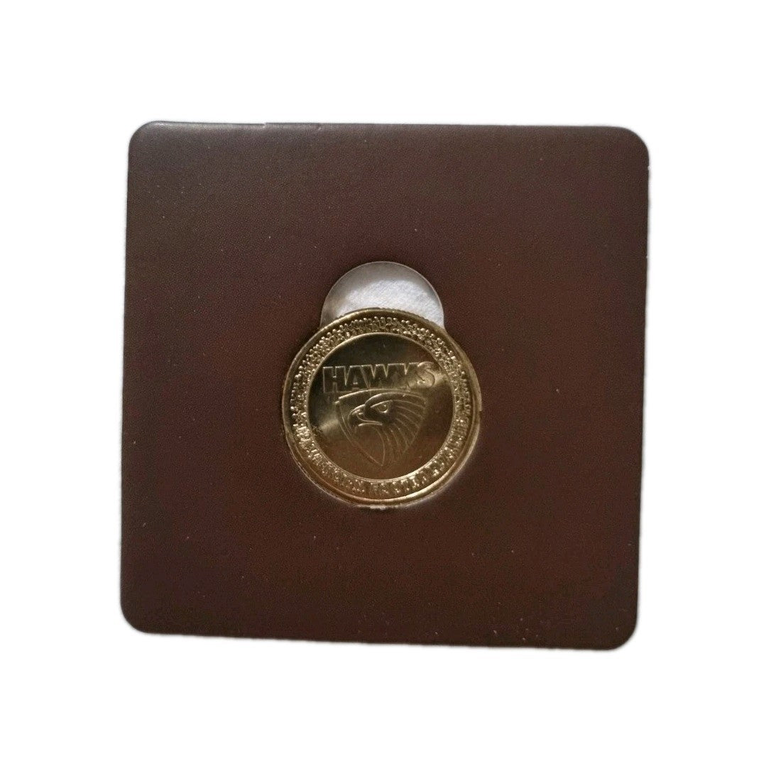 2023 AFL Hawthorn Hawks $1 One Dollar Carded Coin