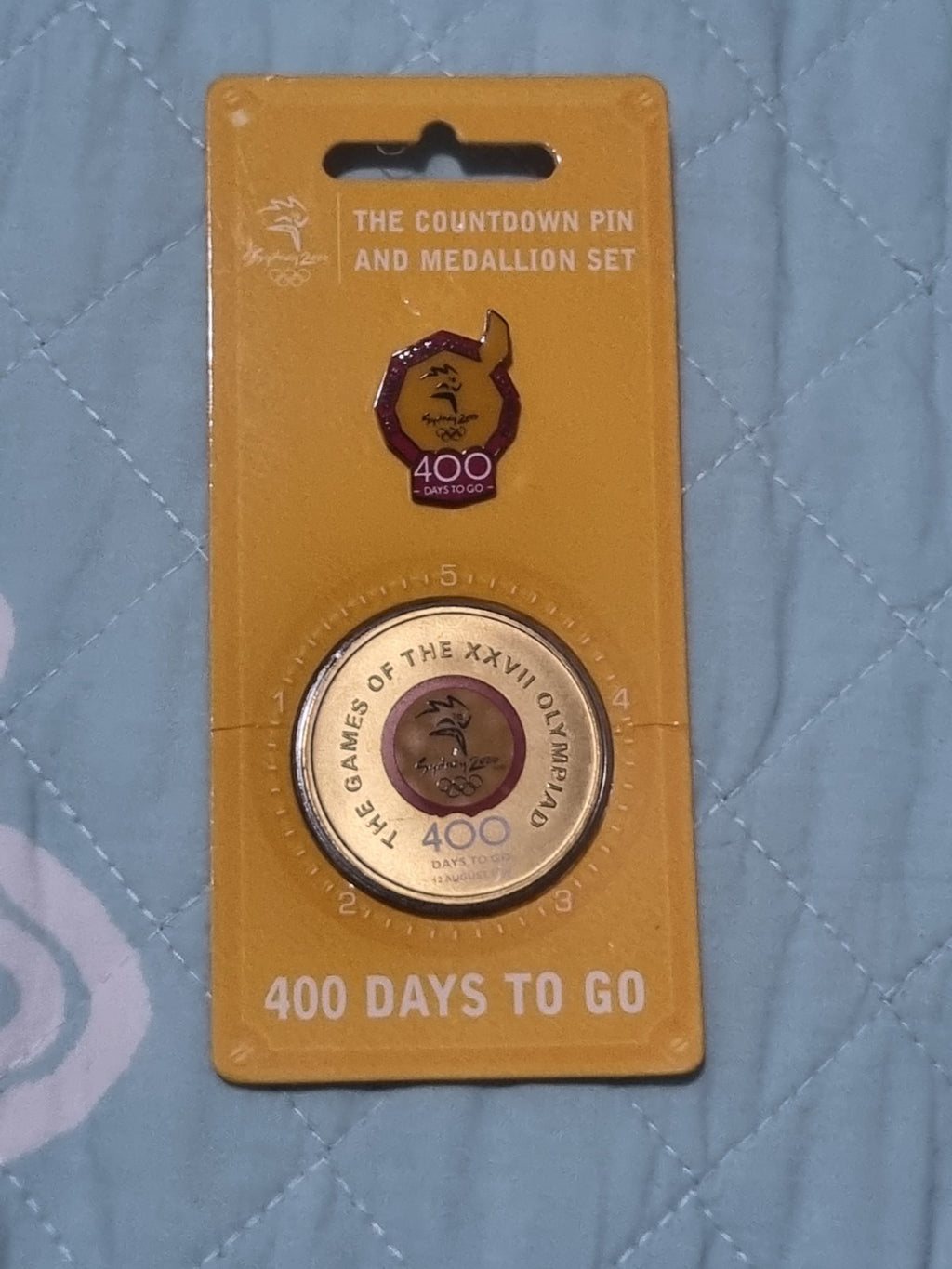 Sydney 2000 Olympics 400 Days To Go Countdown Pin and Medallion Set Limited 3000