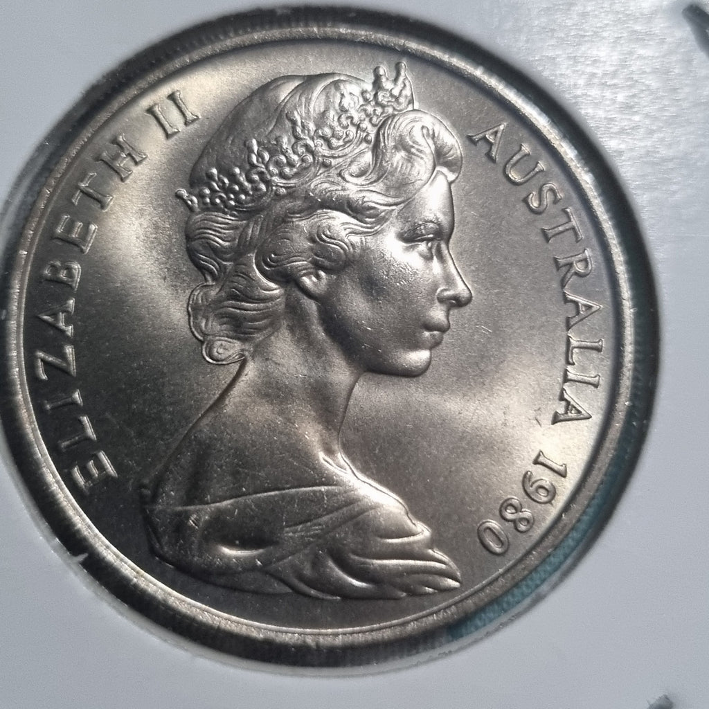 1980 Twenty Cent Coin Uncirculated -  20 Cents With Toning