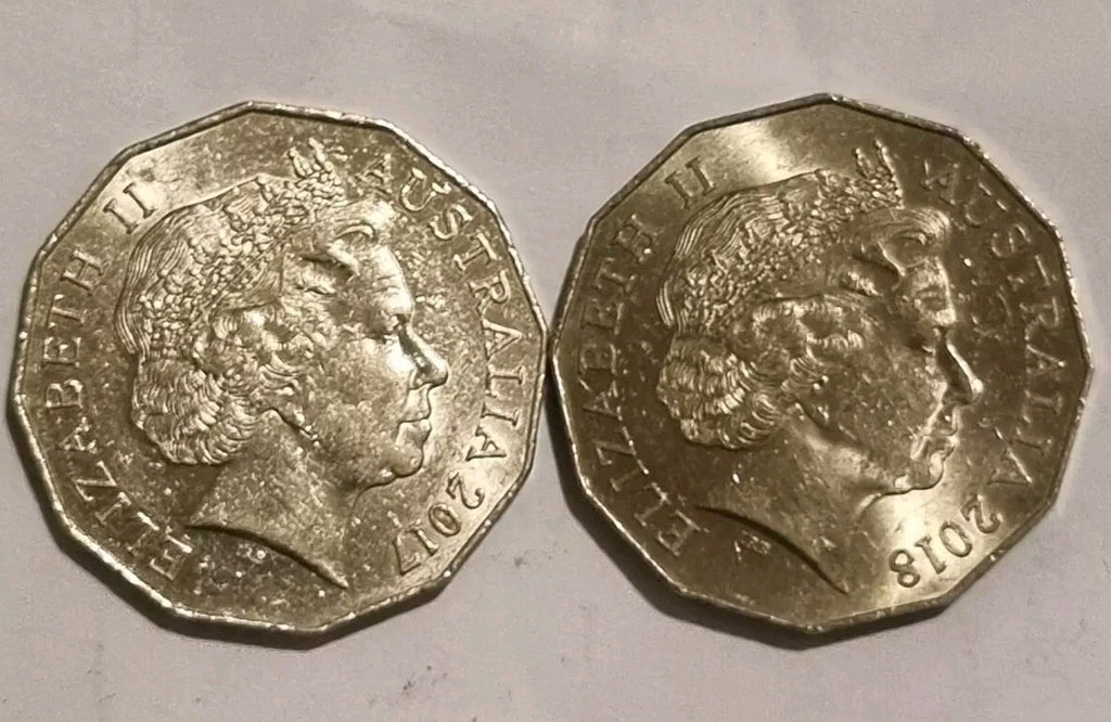 2017 & 2018 50 cent coins , Coat Of Arms - Circulated 