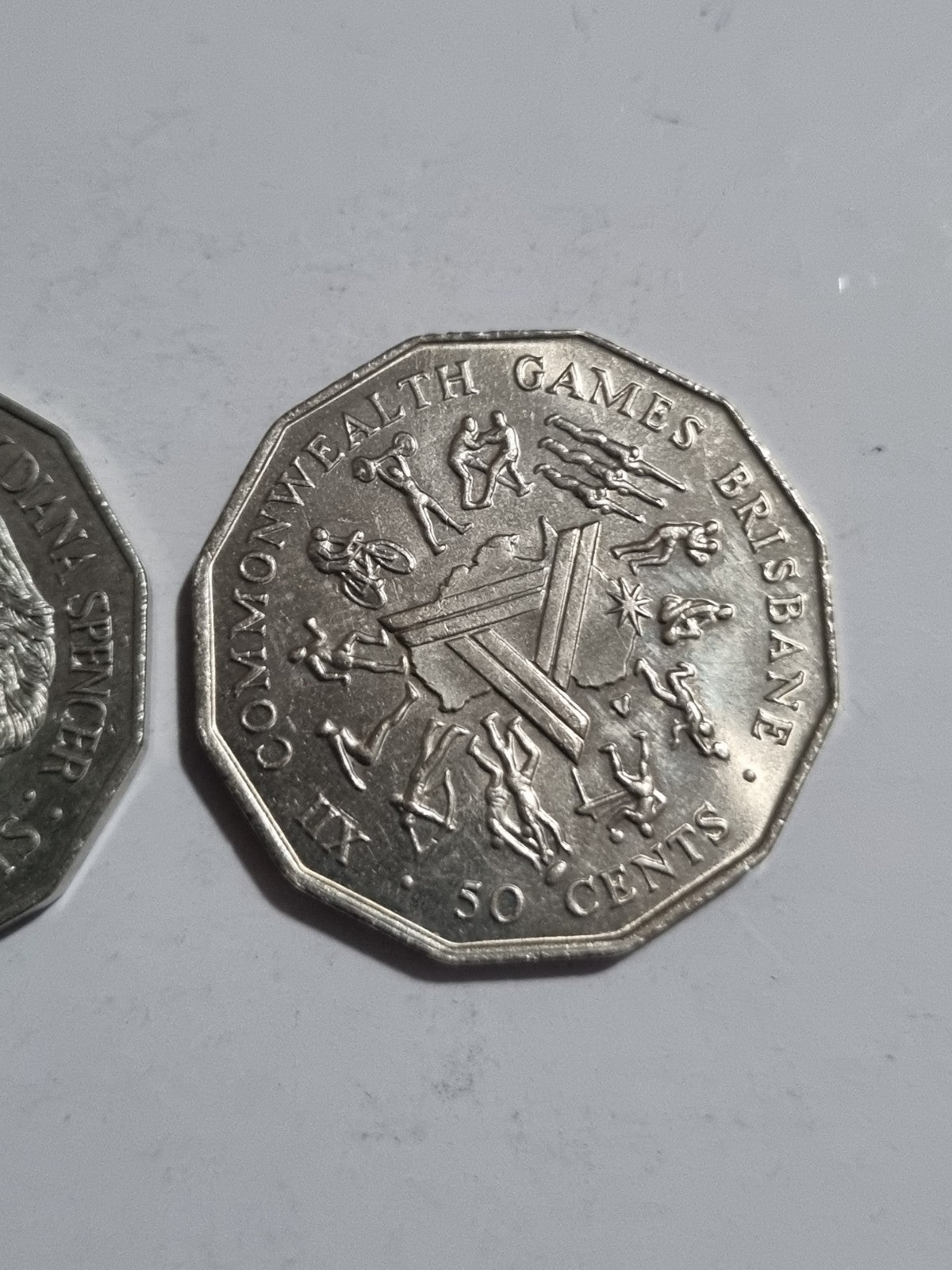 1981 & 1982  UNC Fifty Cent 50c Coin Princess & Prince - Brisbane Commonwealth G
