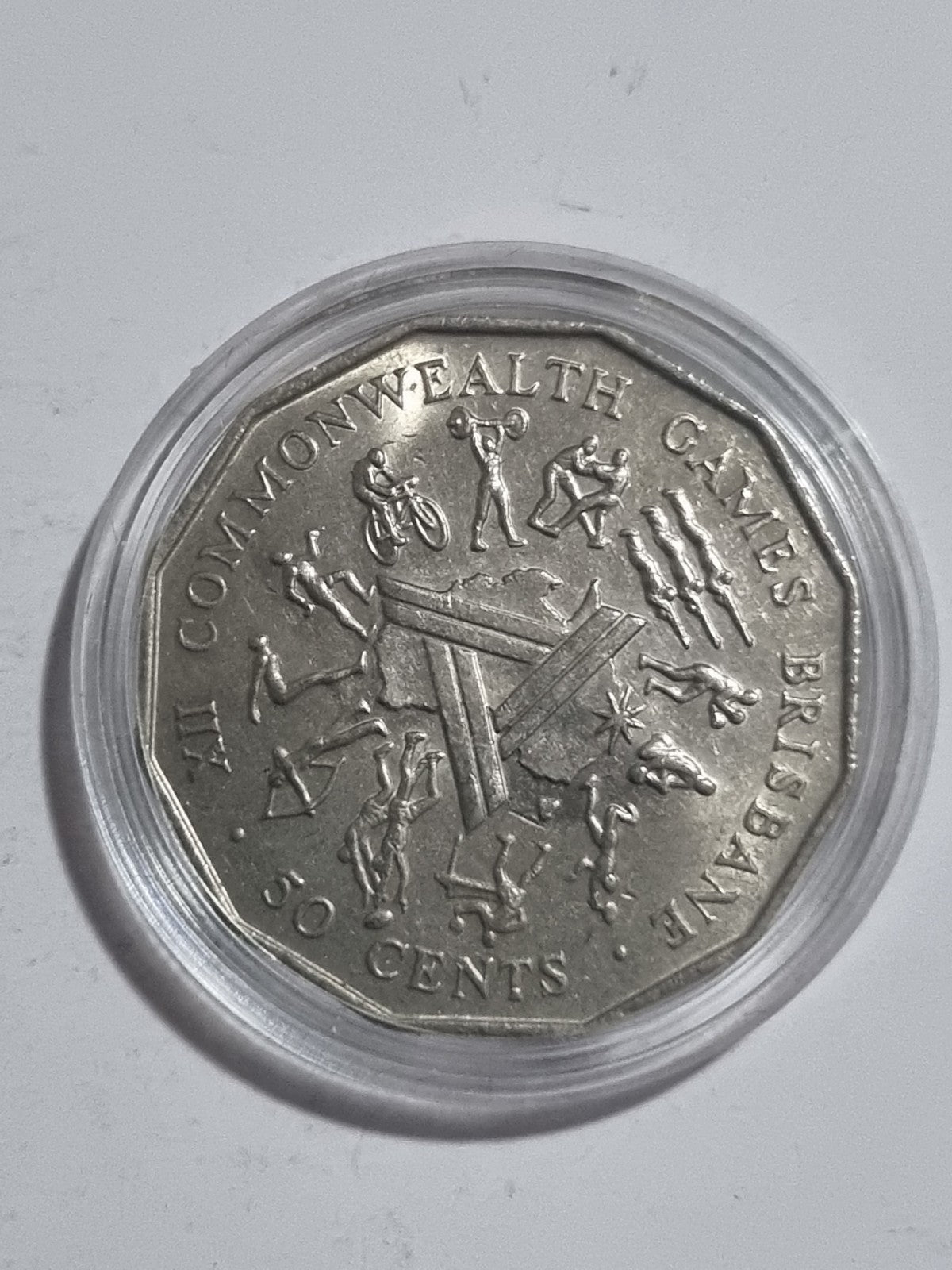 Australian 50 Cents XII Commonwealth Games in Brisbane 1982 Uncirculated 