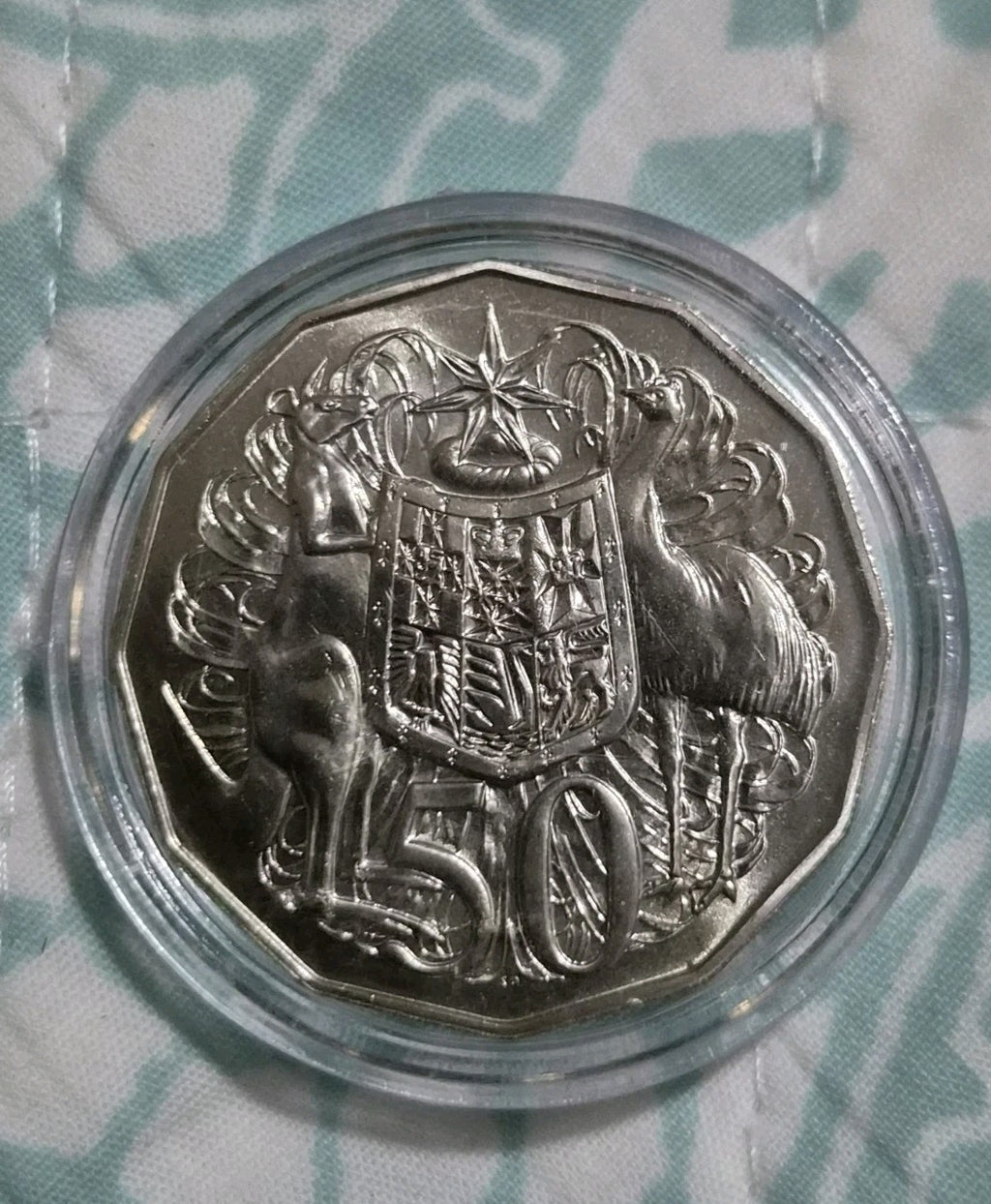 1985 50 Cent Coin Uncirculated From Mint Set In Capsule