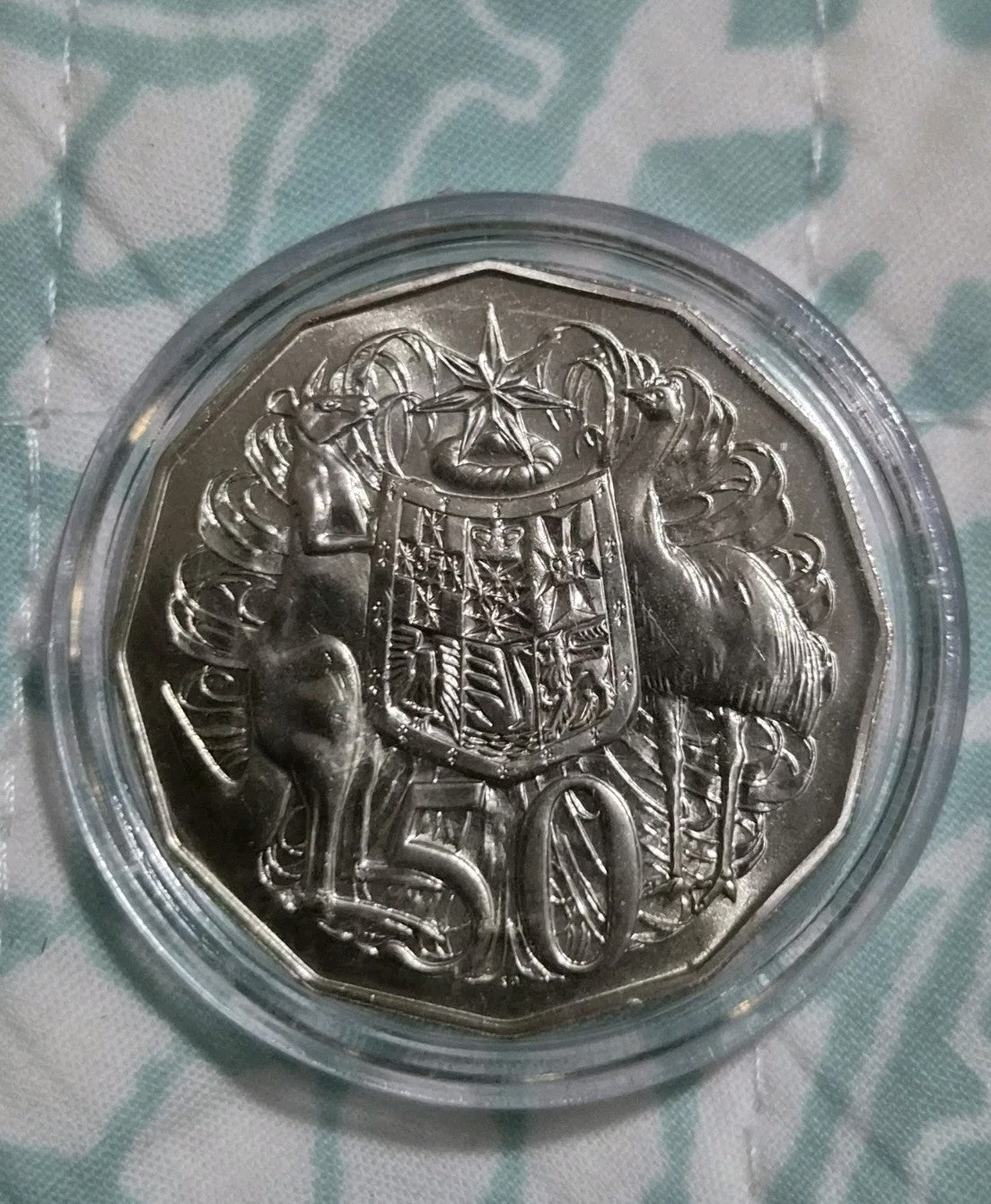 1985 50 Cent Coin Uncirculated From Mint Set In Capsule