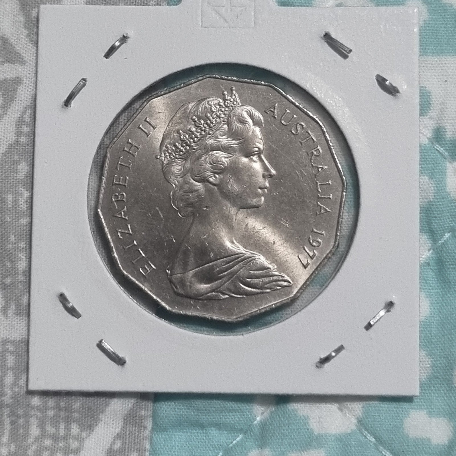 1977 Silver Jubilee 50 cent coin + Free  FDC Included 