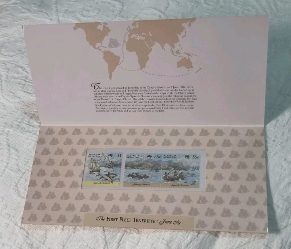 1988 The First Fleet Teneriffe : June 1787 Stamp Pack Series 1988 Australia Post
