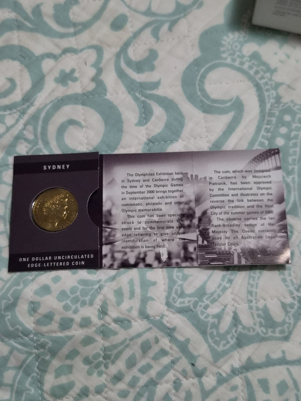 2000 $1 Olymphilex Sydney Mint Mark