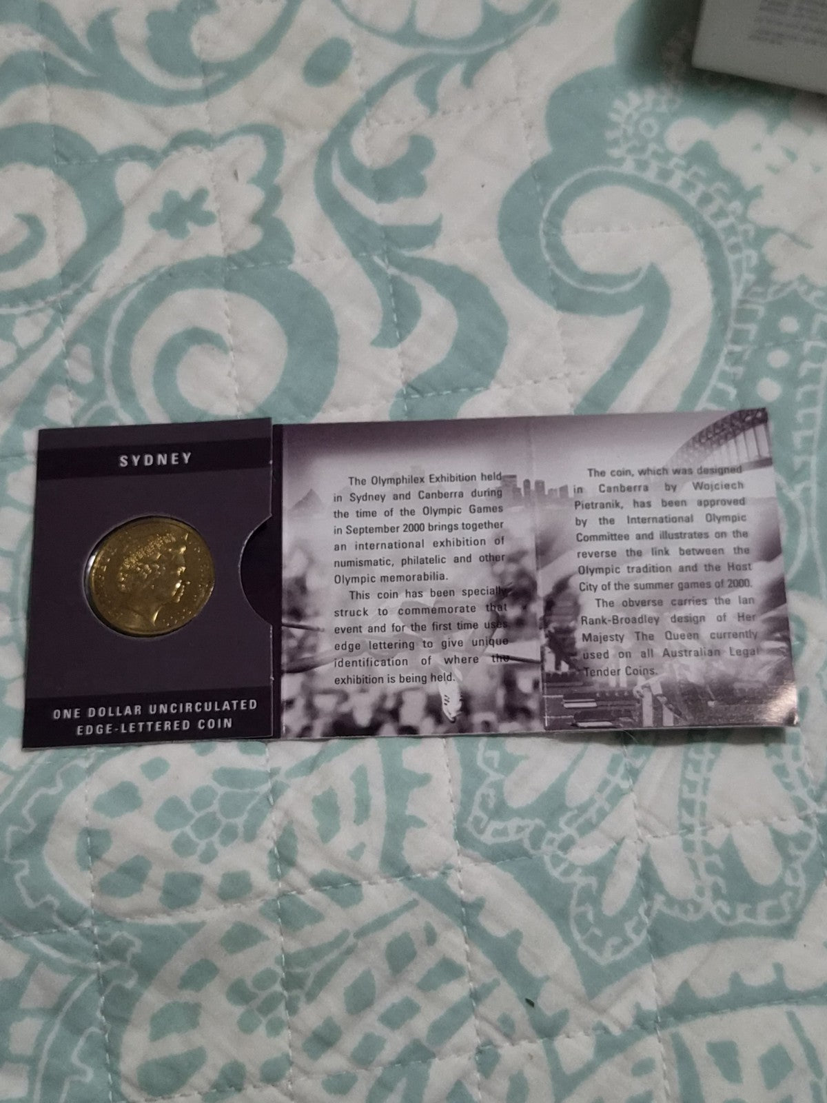 2000 $1 Olymphilex Sydney Mint Mark