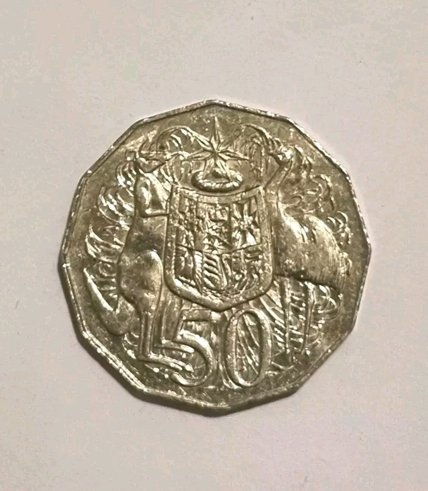 1997 50 cent Australian Coin - Coat of Arms - Rare