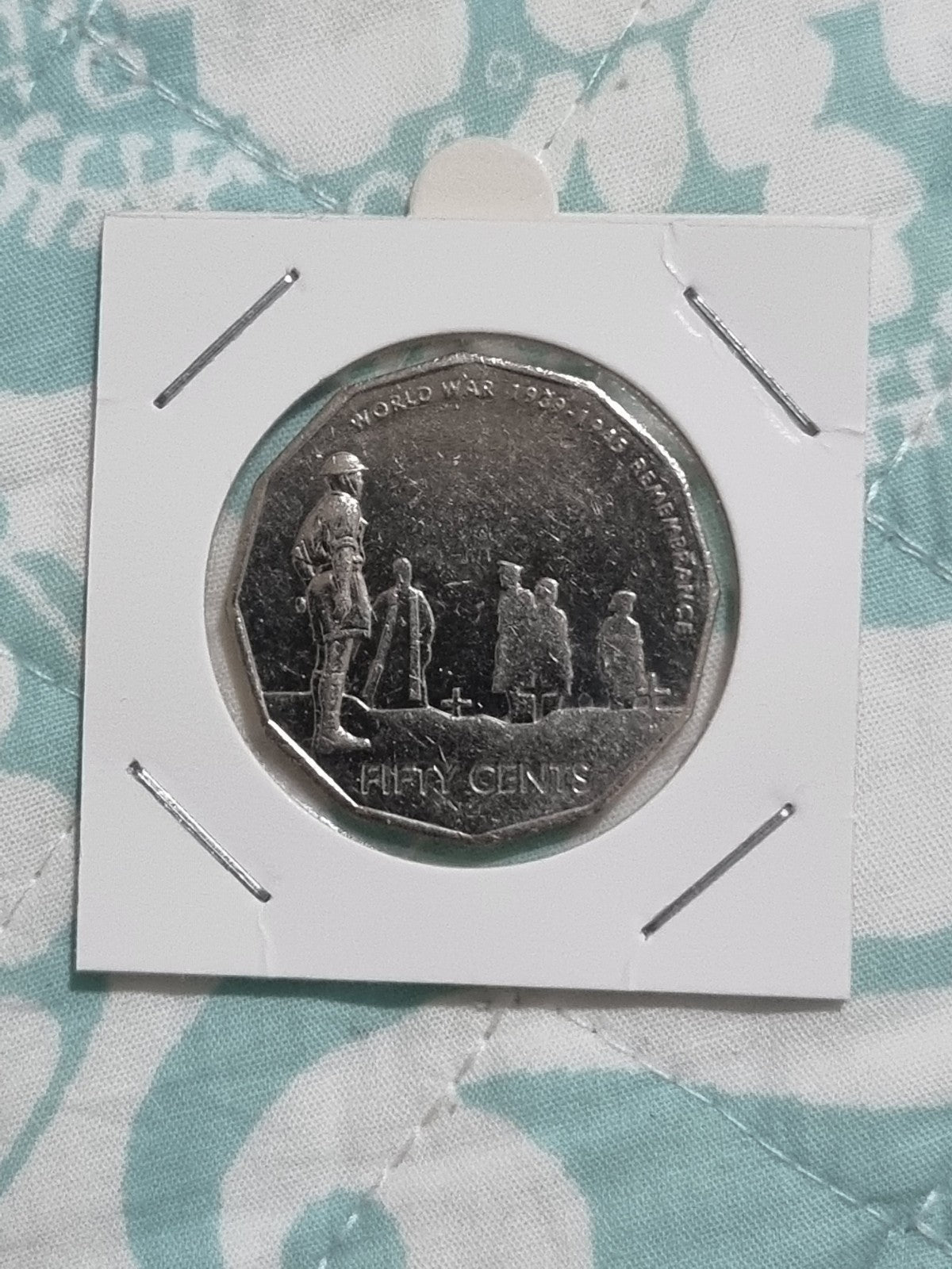 2005 50 Cent Coin- World War II Remembrance - Lightly Circulated In 2x2 Holder 
