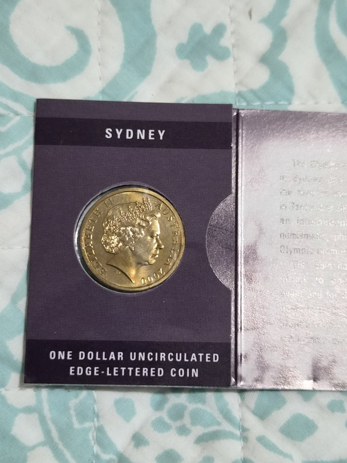 2000 $1 Olymphilex Sydney Mint Mark