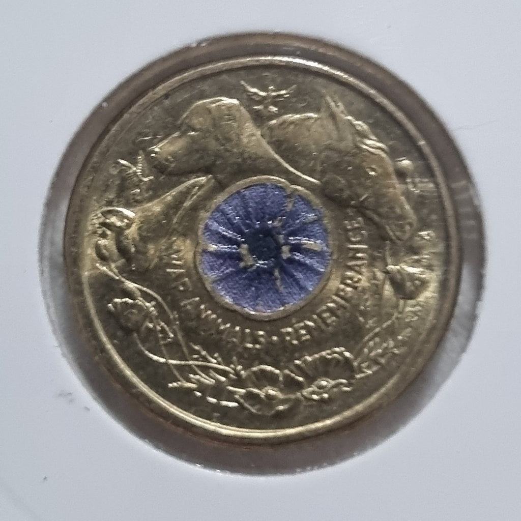 2024 UNC $2 Purple Poppy War Animals Two Dollar Coin in a 2x2 Holder 