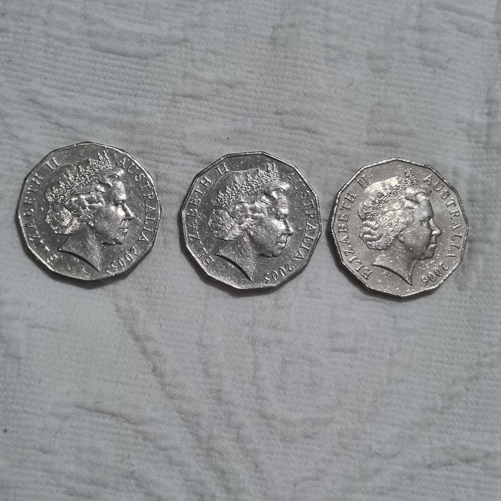 2 x 2005 50 Cent Coins + 2006 COA - Circulated