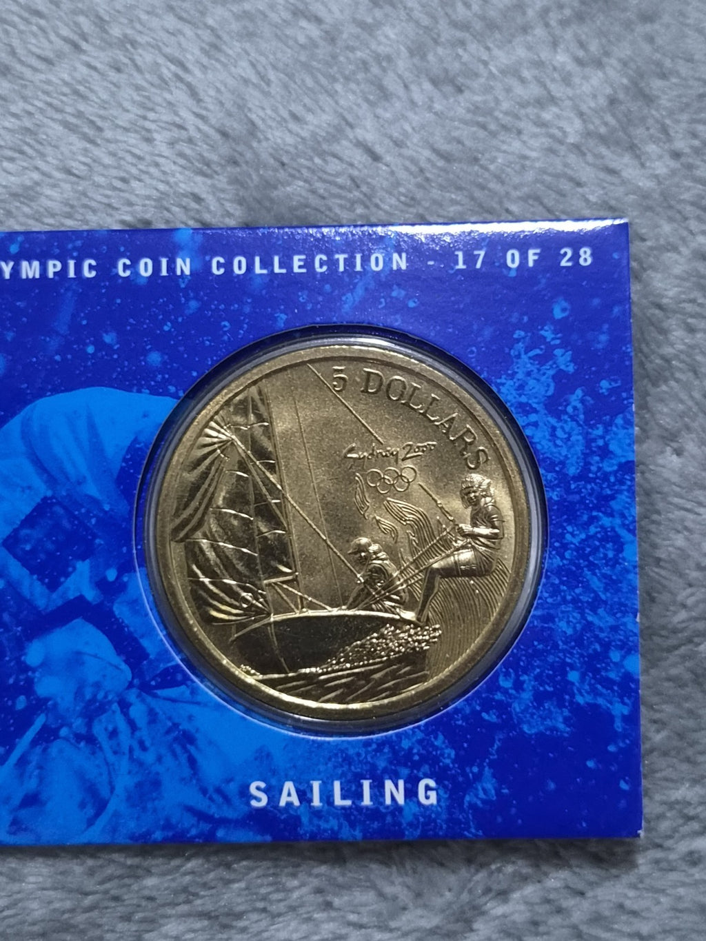 Sydney Olympic 2000 Sailing $5 DOLLAR UNC Five Dollar Coin