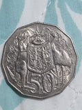 1981 50 Cent Coin - Nealy Uncirculated - Coat of Arms Elizabeth II