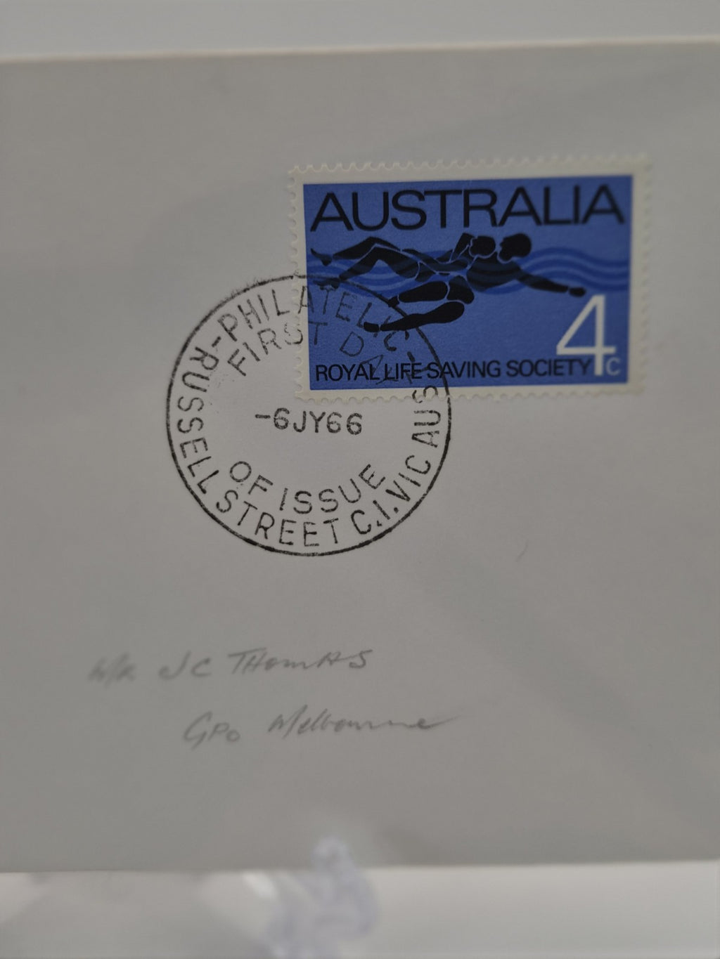 1966 - 75th Annic Royal Life Saving Society  First Day Cover Australia FDC