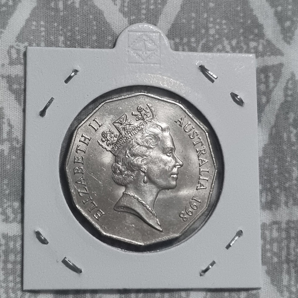 1998 UNC Bass & Flinders 50 Cent Coin In 2x2 Holder 