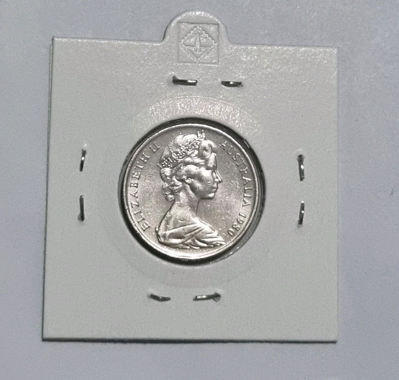 1980 unc 10 Cent Coin Australian Ten Cents In 2x2 Holder 
