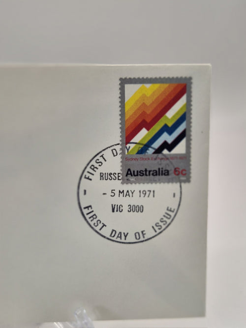 1971 Stock Exchange - First Day Cover Russell Street 