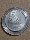 1976 5 Cents Fiji Coin In Capsule 