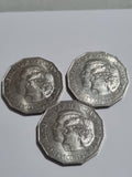 3 x 1981 UNC Fifty Cent 50c Coins Princess Diana and Prince Charles