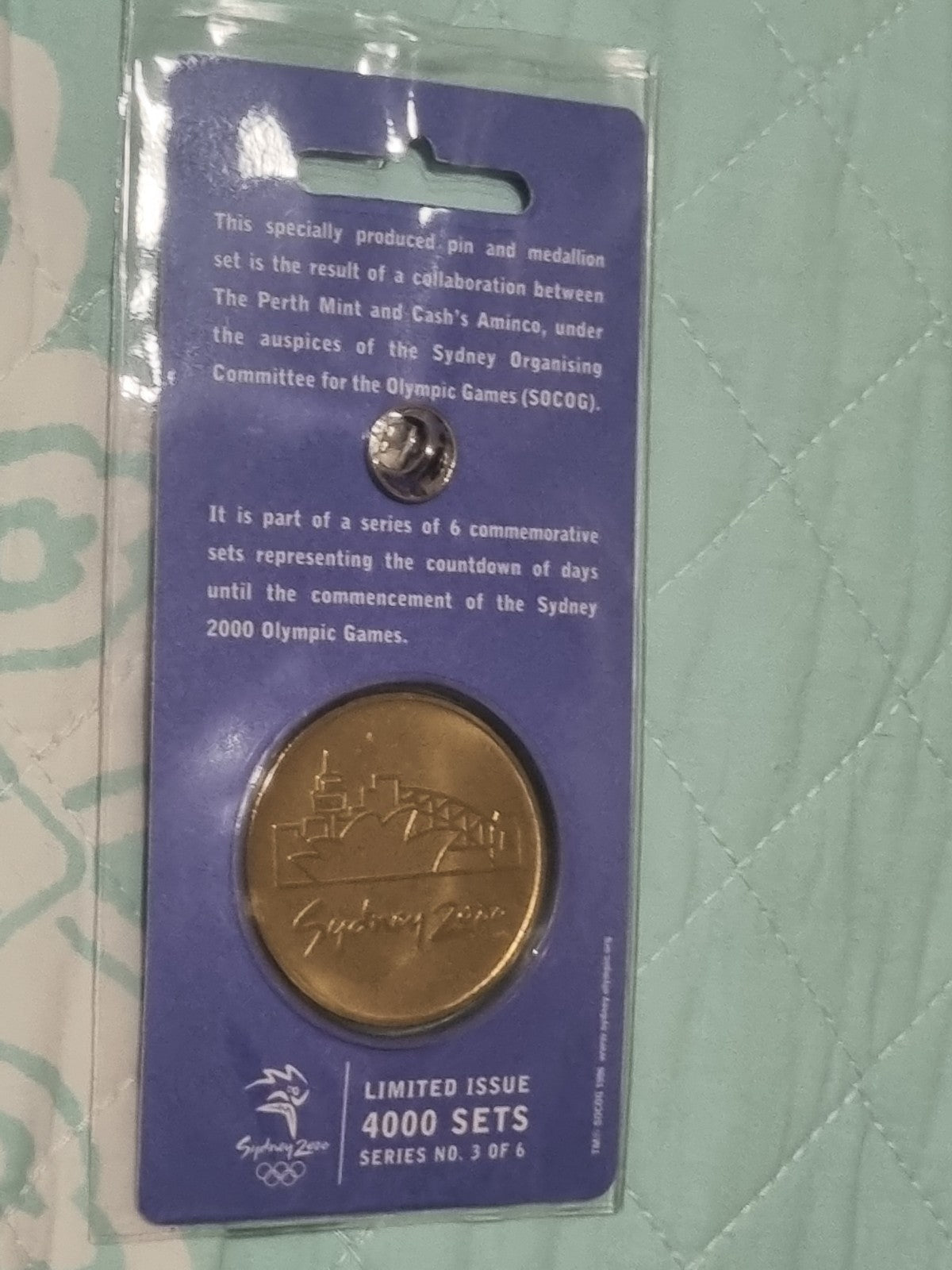 Sydney 2000 Olympics 300 Days To Go Countdown Pin and Medallion Set