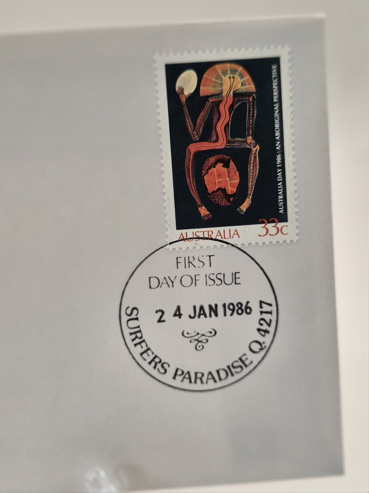 1986 Australia Day - An Aboriginal Perspective Australian Stamp First Day Cover