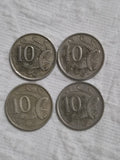 4 x 1966 10 Cent Coins Ten Cents