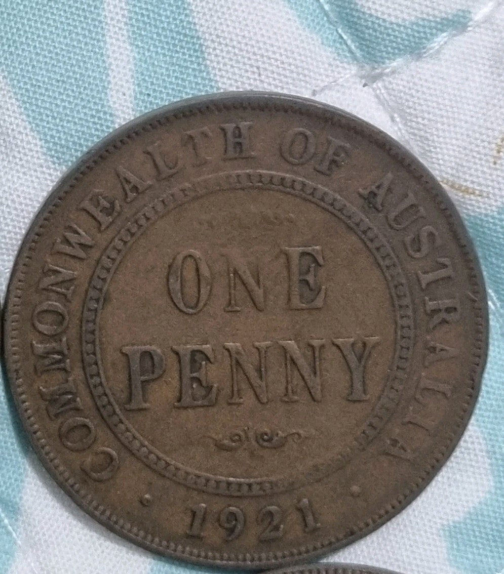 1921 Australian Penny Coin