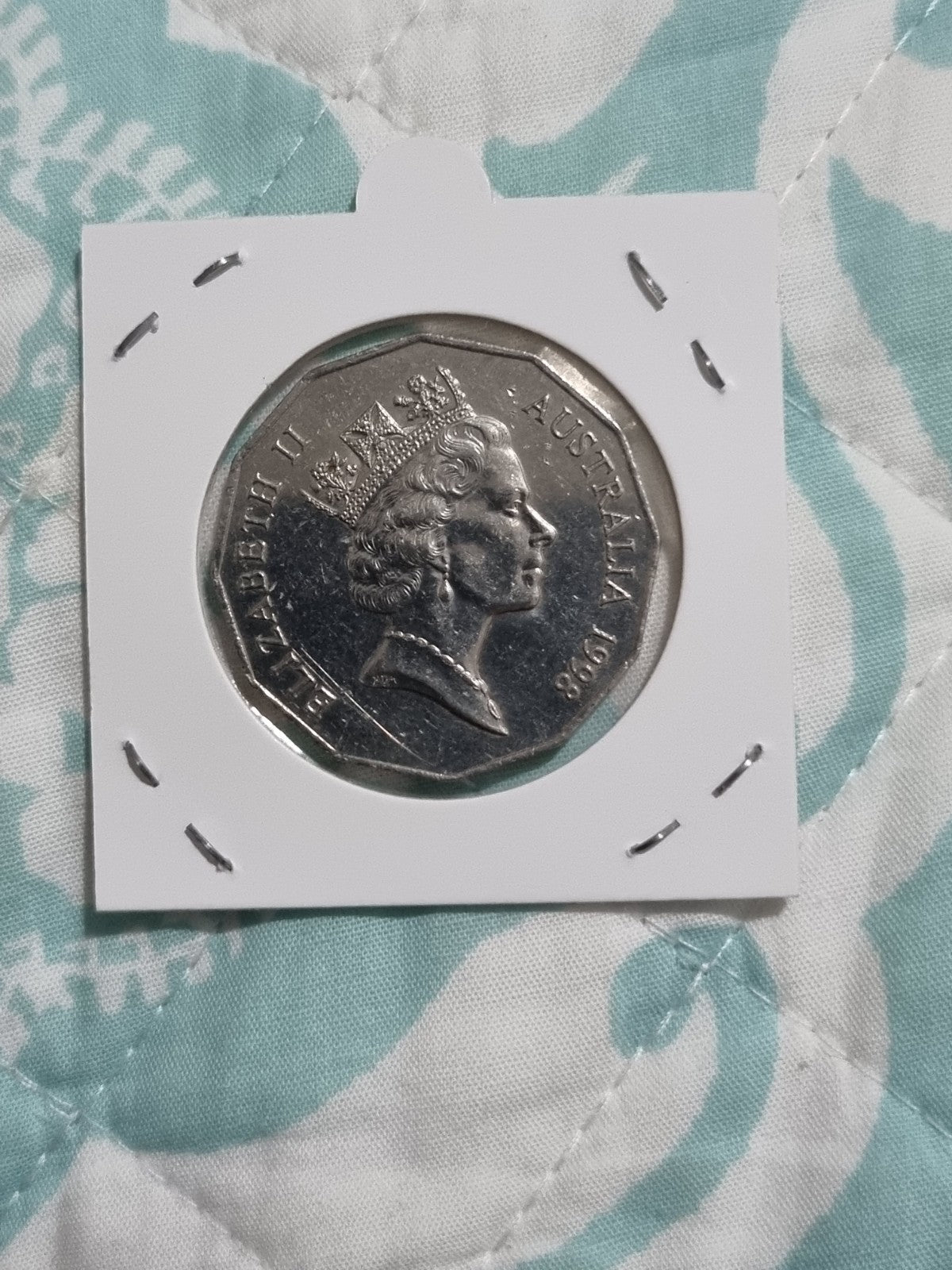 1998 UNC Bass & Flinders 50 Cent Coin In 2x2 Holder 