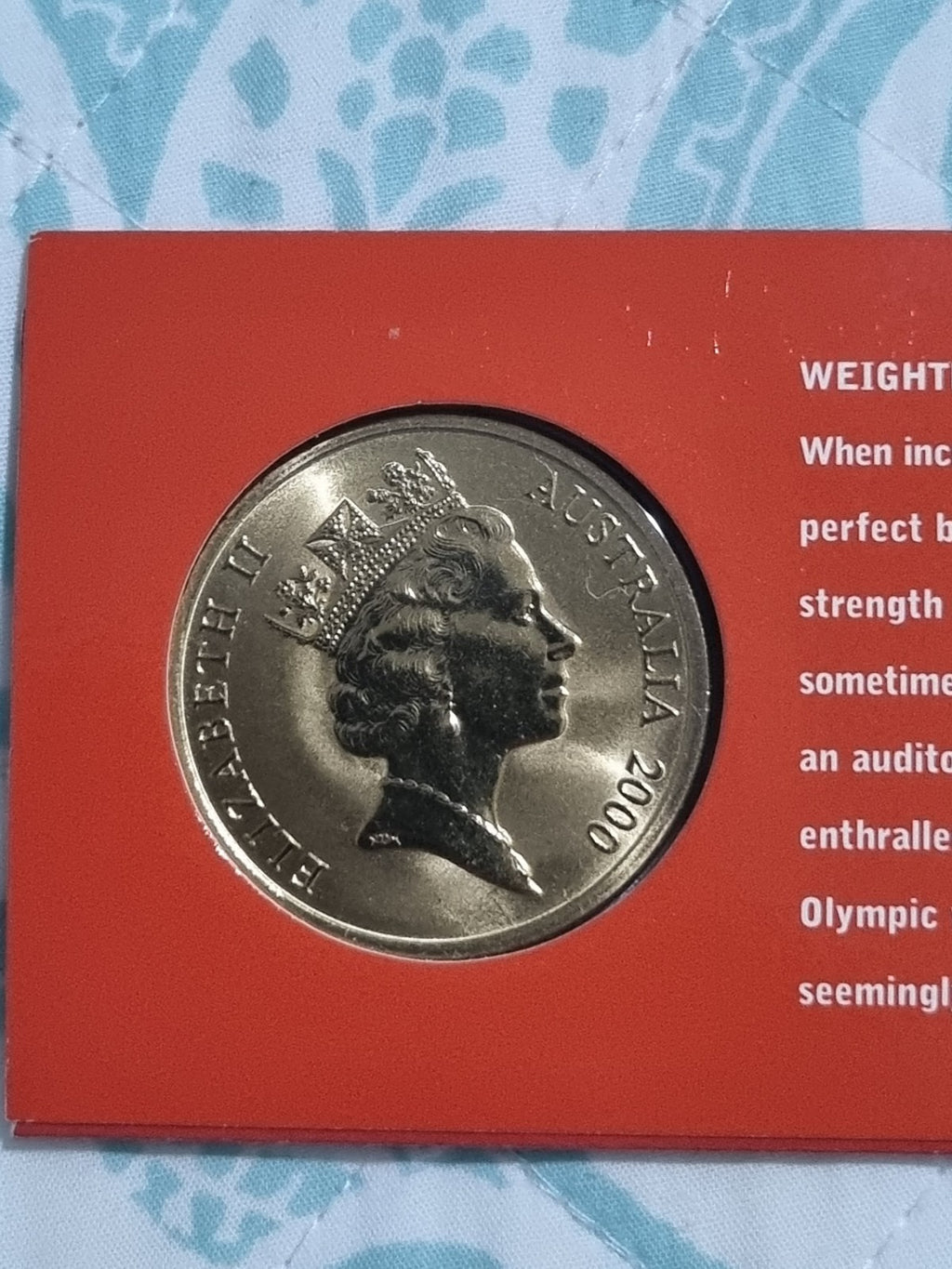 Sydney Olympics 2000 Weightlifting $5 DOLLAR UNC