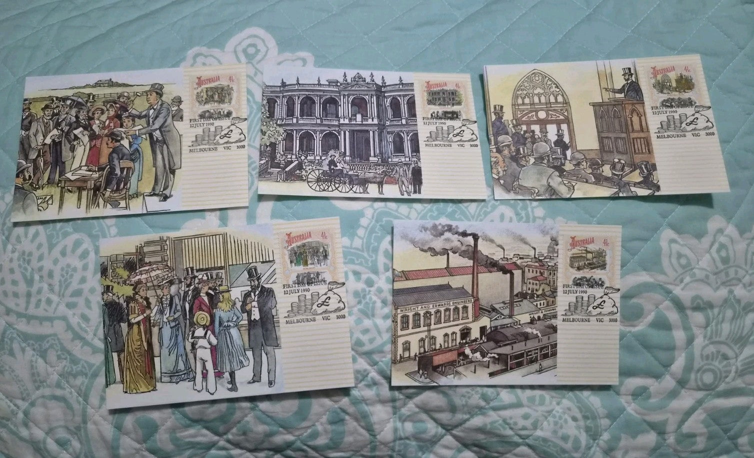 Australia  5 x Maxi Card Set -  12 JULY 1990 - Boomtime