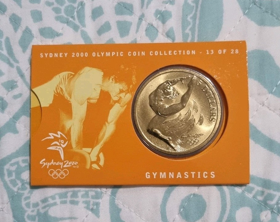 Sydney Olympics 2000 Gymnastics $5 DOLLAR UNC Five Dollars