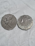 2000 Royal Visit + 2001 Federation 50 Cent Coins - Circulated 