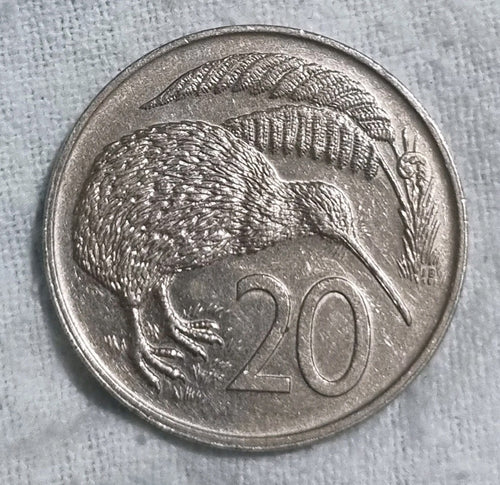 1979 20 Cent New Zealand Coin aUNC