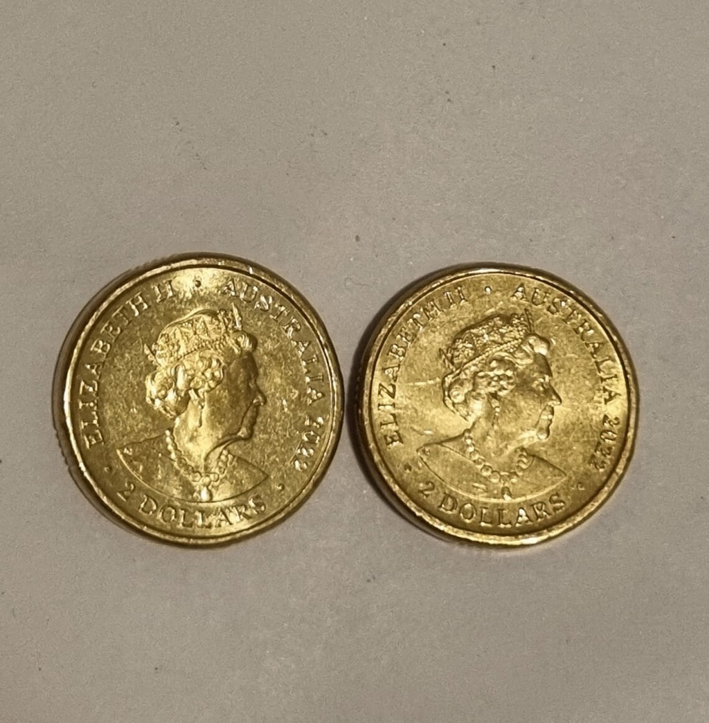 2 x 2022 Two Dollar Peacekeeping 75th Anniversary dove $2 dove Coin Lightly Circ