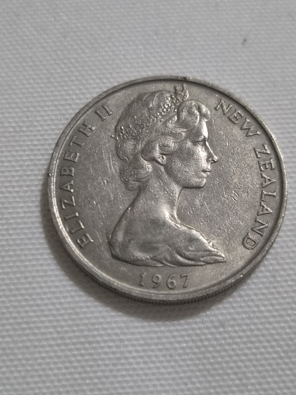 1967 20 Cent New Zealand Coin 