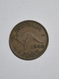 1942 Australian Penny with Y dot