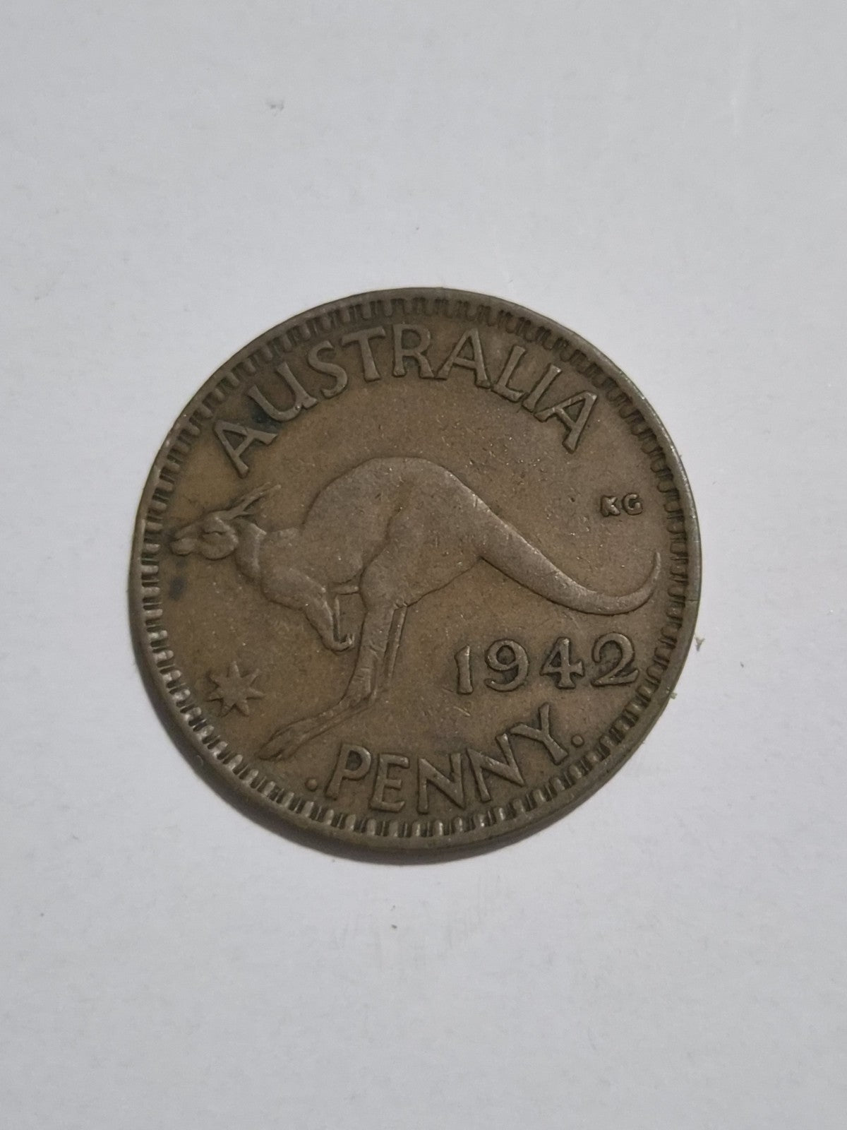 1942 Australian Penny with Y dot