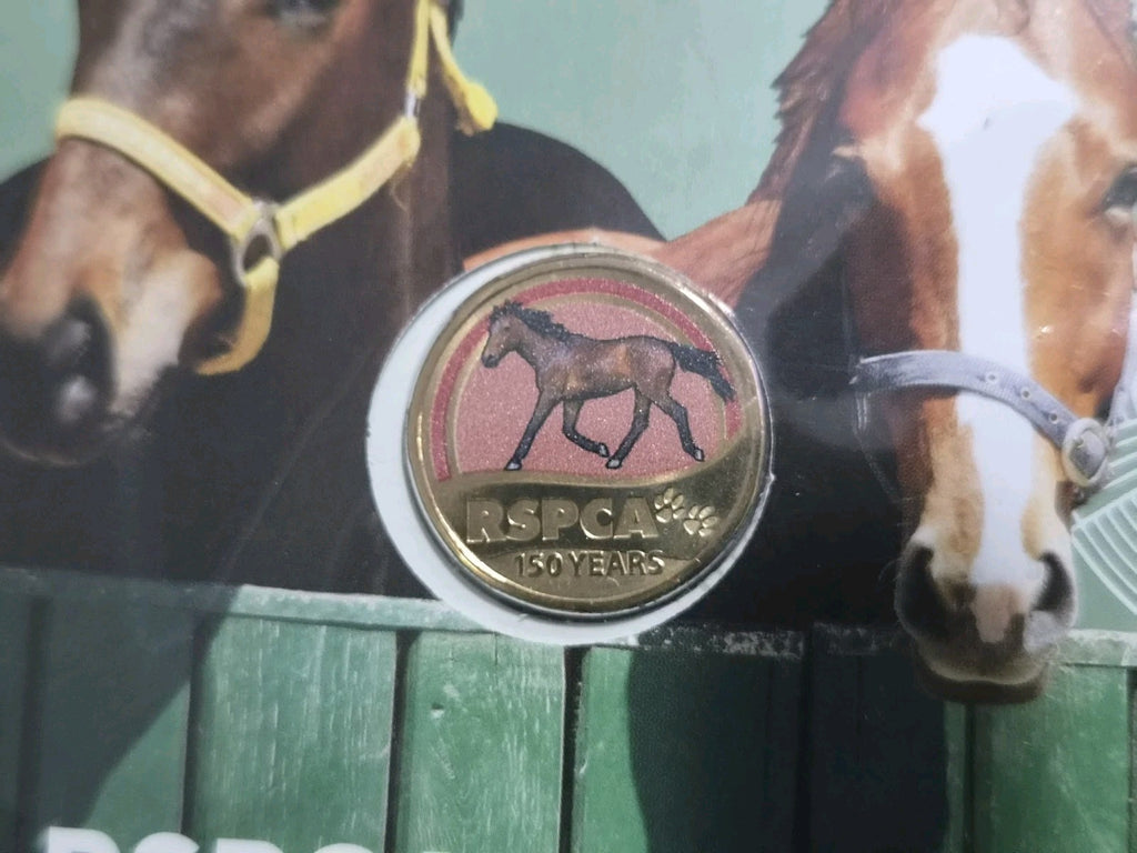 2021 $1 RSPCA Horse PNC Coloured Coin - One Dollar
