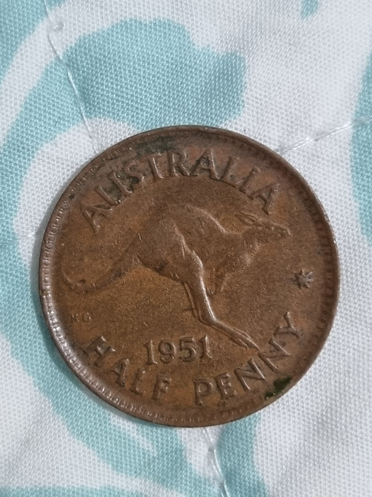 1951 Australian Penny Without Dot